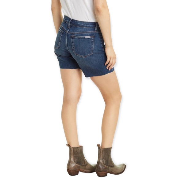 JOE’S JEAN Bermuda Shorts Raw Hem Dark Denim Cut Off Jean Shorts NWT - Picture 3 of 8